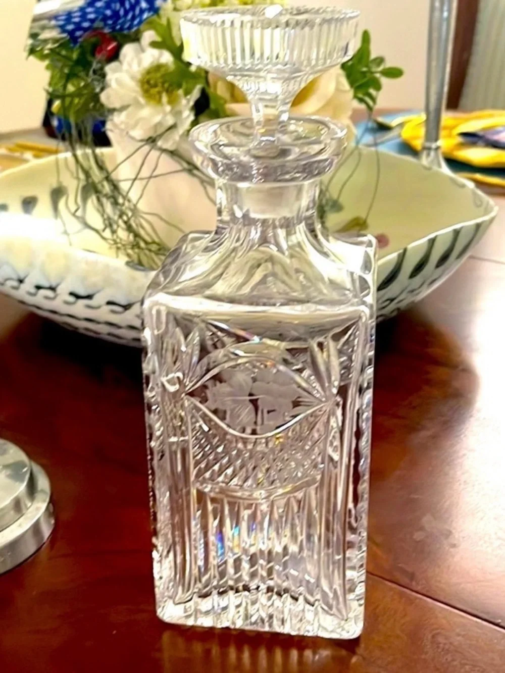 American Brilliant Period  Cut Glass Crystal Decanter -